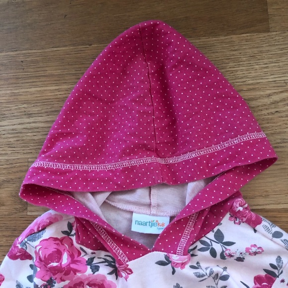 Naartjie Floral Pink Hooded Dress - Picture 3 of 7